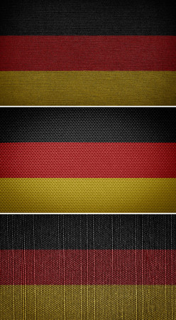 The Federal Republic of Germany, set cloth flags in the backgroundの写真素材