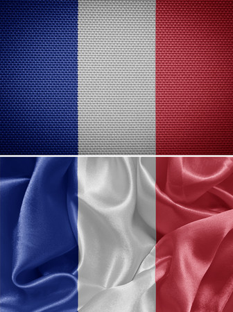 textile flags of Franceの写真素材