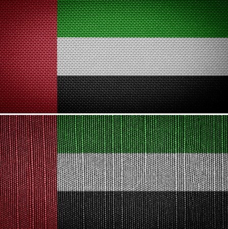 United Arab Emirates fabric flags, setの写真素材