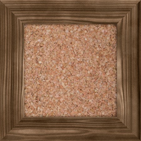 cork bulletin board in a wooden frame, isolatedの写真素材