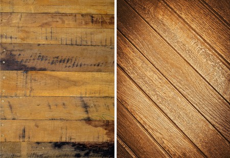 Wood texture. Lining boards wall. set. Wooden background. pattern. Showing growth ringsの写真素材
