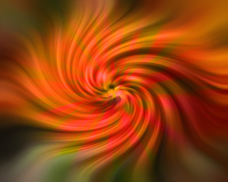 abstract background with a circular pattern in orange and green colors.
