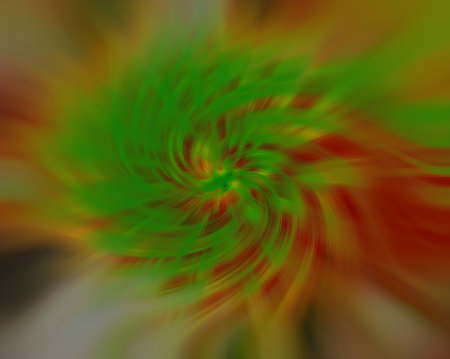 abstract background with green, orange and yellow spirals in itの写真素材