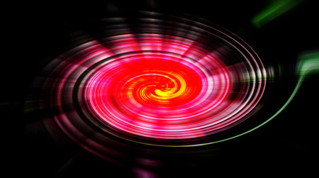 abstract color background with a circular pattern and a spiral in the centerの素材