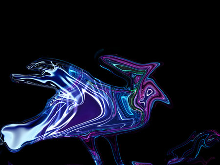 Fractal image of a horse in the shape of a unicorn.の素材