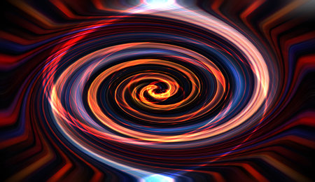 abstract background with spiral and rays of light. computer generated illustrationの素材