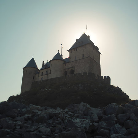 Castle of Carcassonne, Languedoc-Roussillon, Franceの素材