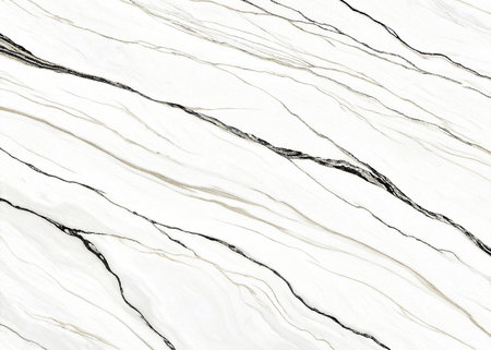 Experience timeless elegance with this stunning white marble texture, featuring bold black and shimmering gold veins. Perfect for luxurious interiors, sophisticated branding, and high-end design projects.の写真素材