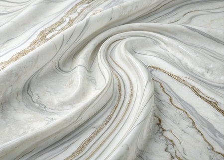 Captivating marble texture with sophisticated grey and gold veining offers a luxurious, modern aesthetic for high-end design. Elevate any project with this stunning natural beauty.の写真素材