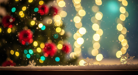 Capture the cozy winter holiday magic with this vibrant, dreamy Christmas sceneの素材