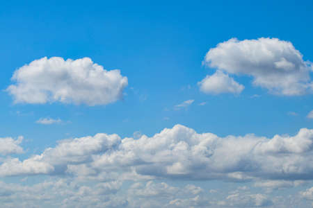 Cloud cluster in the clear blue sky