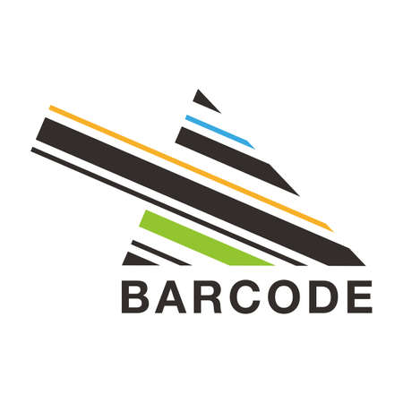 Barcode Shape Logo Vectorのイラスト素材