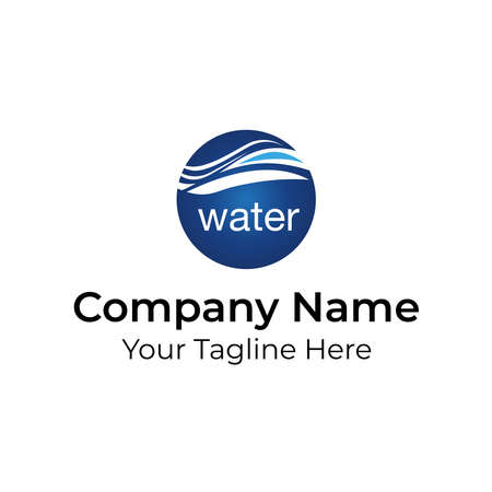 Water Globe Wave Logo Vector. Water Company Brandingのイラスト素材