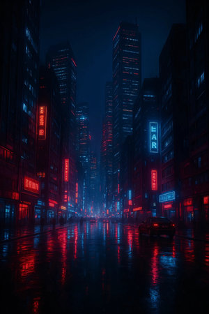 night scene of the city in shanghai,china.の素材