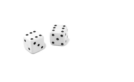 Pair of dices isolated in white background