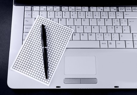 Working with laptop