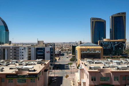 Street picture of Riyadh, Olaya street roads and traffic