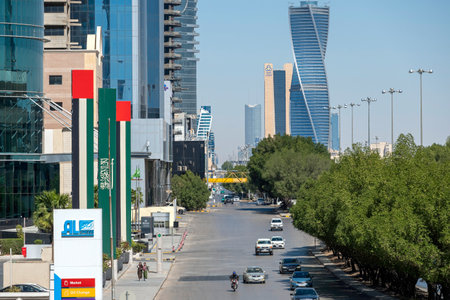 Street picture of Riyadh, Olaya street roads and traffic