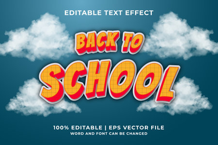 back to school text effectsのイラスト素材