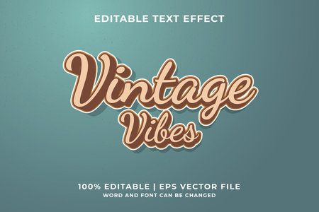 Vintage Vibes Text Effectのイラスト素材