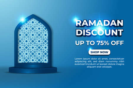 Ramadan Sale Template and Ornament. Premium Vectorのイラスト素材