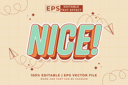 Editable text effect - Nice 3d Cartoon template style premium vectorのイラスト素材