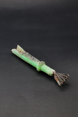 Used and rusty fruit curler, Grater or serutan, kerokan buah on a black backgroundの写真素材