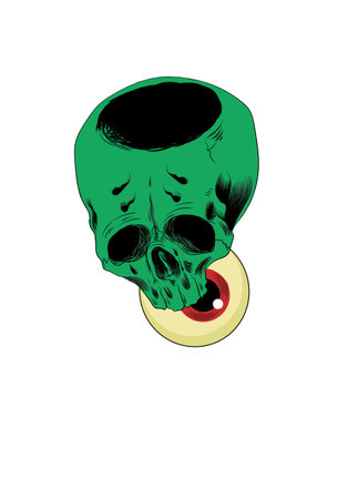 Skull and eyes vector illustrationのイラスト素材