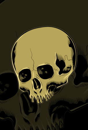 Skull vector illustrationのイラスト素材