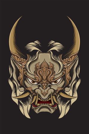 Damon and ornament vector illustrationのイラスト素材