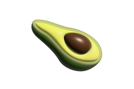 Realistic Avocado Iconの写真素材