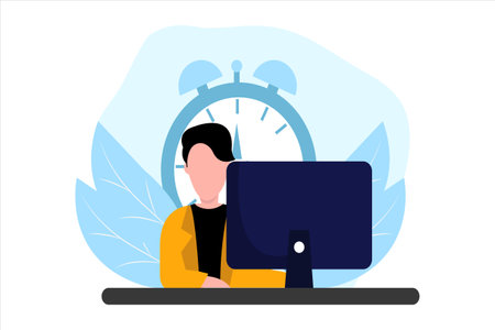 Online Learning Flat Designのイラスト素材