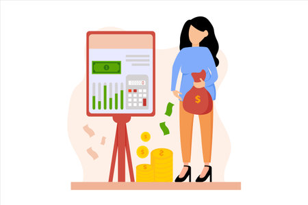 Finance Flat Illustration Designのイラスト素材