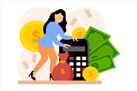 Finance Flat Illustration Designのイラスト素材