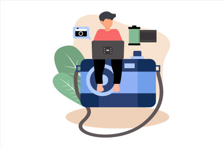 Photography Flat Illustration Design