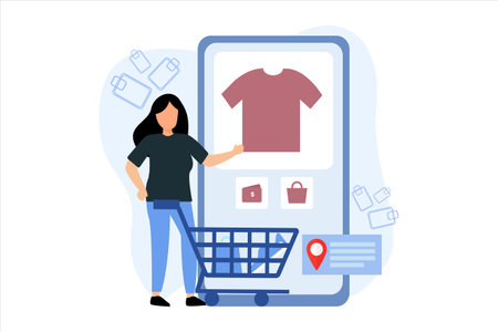 E Commerce Flat Designのイラスト素材