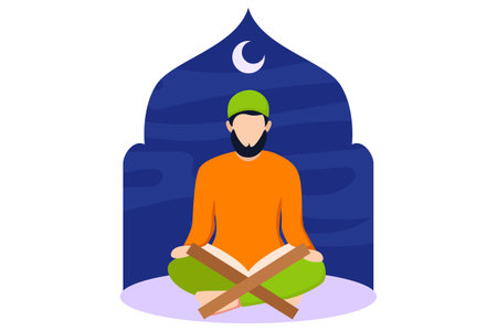 Ramadan Flat Design Illustrationのイラスト素材
