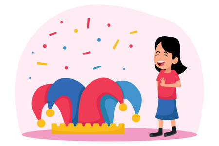 April Fools Flat Designのイラスト素材