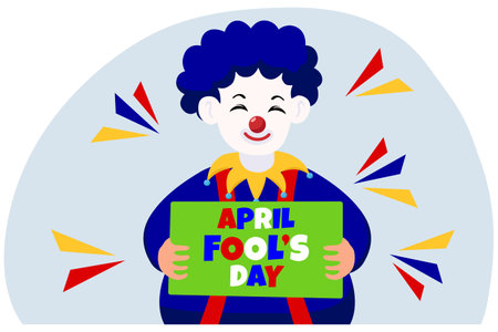 April Fools Flat Illustrationのイラスト素材