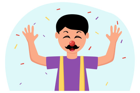 April Fools Flat Illustrationのイラスト素材