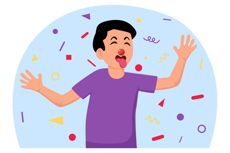 April Fools Flat Illustration Designのイラスト素材