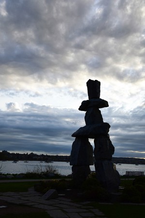 Sunset at English Bay Vancouverの写真素材