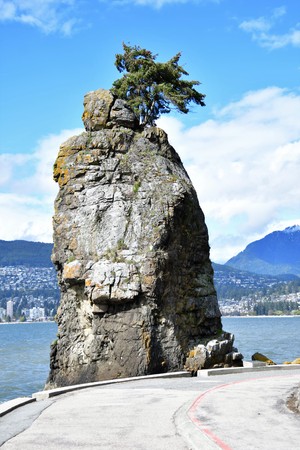 Siwash Rock  Stanley park Vancouver BC Canadaの写真素材