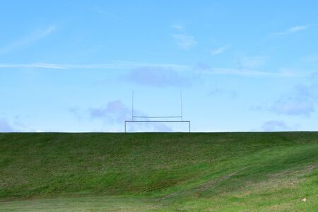 A Beautiful Sports Field with a Goal post.    BC Canada