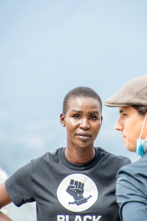 NOVA Stevens CO-ORGANICZER of Freedom March Against racism.    Vancouver BC Canada June 19th 2020のeditorial素材
