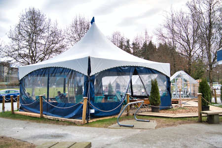 Image of the greenhouse restaurant.  West Vancouver BC Canadaの写真素材