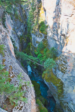The canyon section of Maligne Canyon.   Jasper AB Canadaの写真素材