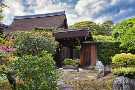 A gate of Ohanagoten inside Kyoto Imperial Palace.  Kyoto Japanのeditorial素材