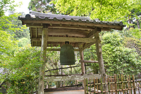 The temple bell of Jakkou-In temple.  Kyoto Japanの写真素材