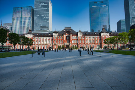 Tokyo station Yaesuguchi in the daytime.   Tokyo  Japanの写真素材